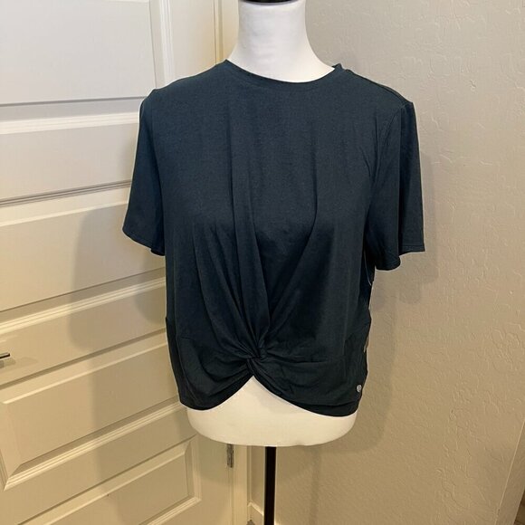 STRETCHTHERULES Tops - Stretchtherules Knotted T-Shirt in Blue - Size Large - NWT (311)